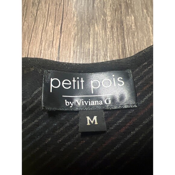 Petit Pois By Viviana G Womens Multicolor Abstract Mesh Long Sleeve Top Size M - Picture 4 of 7